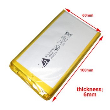 3.7V 5000mAh Single-Cell Lithium Battery (No Protection Board)