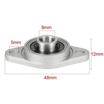2 PCS 8mm Flange Pillow Block Bearing 
