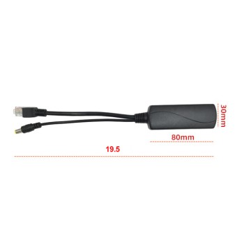 POE splitter with 2A 12V camera connection capability