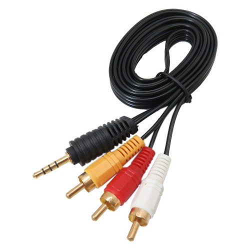 3.5mm Jack to 3 RCA Lotus Line Converter Cable