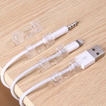 20 PCS Transparent Self-adhesive Cable Organizer