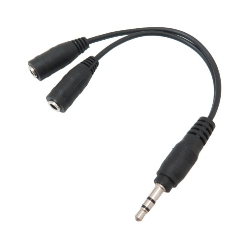 1 Male to 2 Female 3.5mm Audio Jack Splitter Cable [20cm]