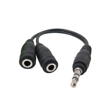 1 Male to 2 Female 3.5mm Audio Jack Splitter Cable [20cm]