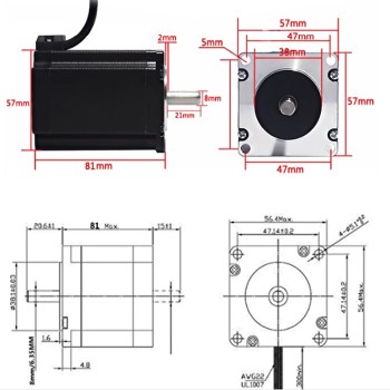 57HS22 Stepper Motor With TB6600 Driver Module [9V-42V] [4A]