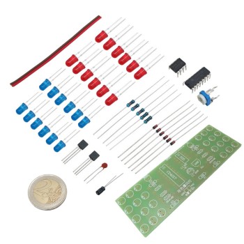 NE555/CD4017 Flasher Kit with Frequency Adjustment