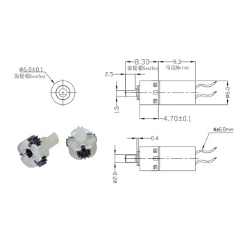 3V 1200rpm geared DC motor