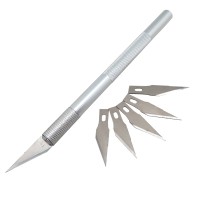 6-Piece Aluminum Carving Knife Set with 5 Spare Blades