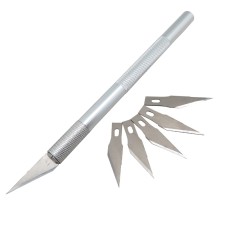 6-Piece Aluminum Carving Knife Set with 5 Spare Blades