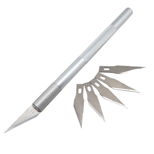 6-Piece Aluminum Carving Knife Set with 5 Spare Blades