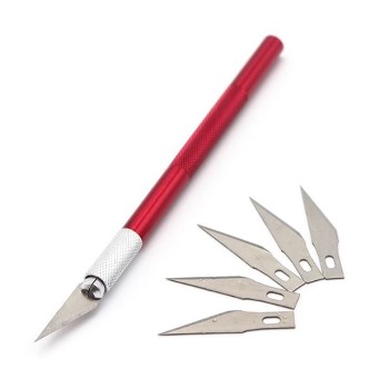 6-Piece Aluminum Carving Knife Set with 5 Spare Blades