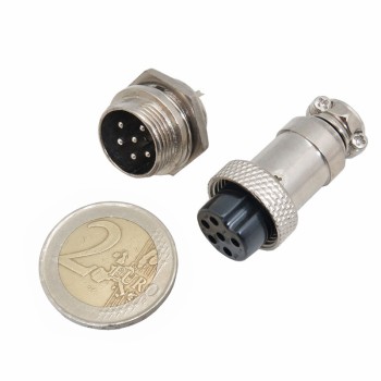 6-pin GX16 Metal Military Connector