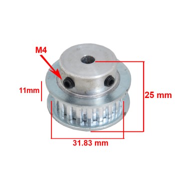 20-tooth XL pulley 6 mm shaft