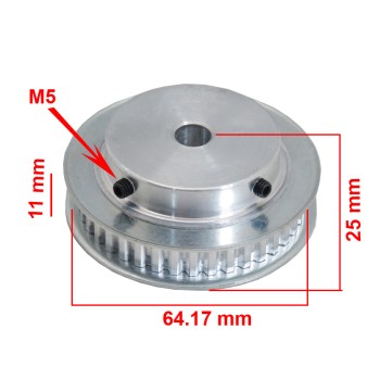 40-tooth XL pulley 12 mm shaft
