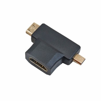 Micro HDMI and Male Mini HDMI to HDMI Female Converter