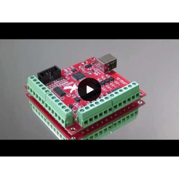 Four-axis CNC Machine Controller Card with USB MACH3 Software Support, 100KHz Output Pulse