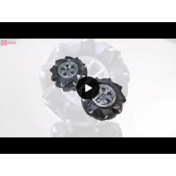 97 mm Mecanum Wheel Set with Coupling (Left & Right)
