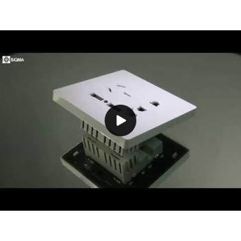 Wall-Mounted Power Socket with USB Charging Port
