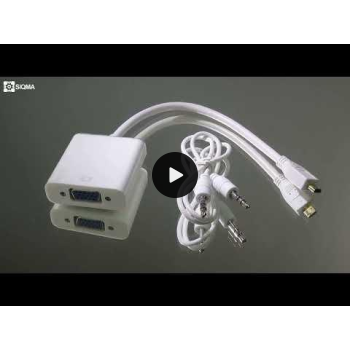 MicroHDMI to VGA Converter Cable with Audio Output