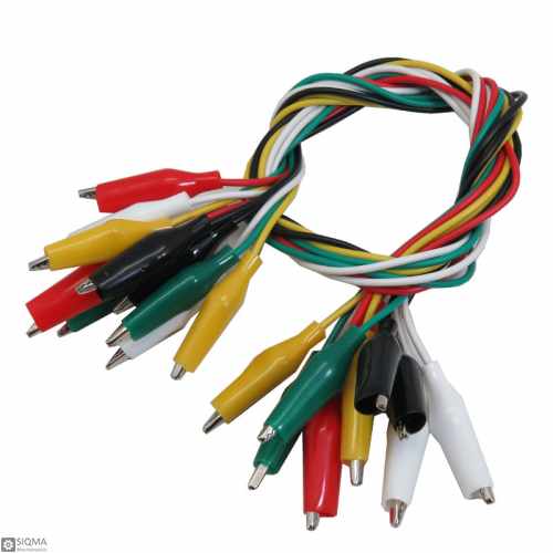 50 PCS double ended crocodile clips Cable 50cm