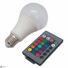 E27 RGB LED Lamp with Remote Control [9W] [85V-265V]