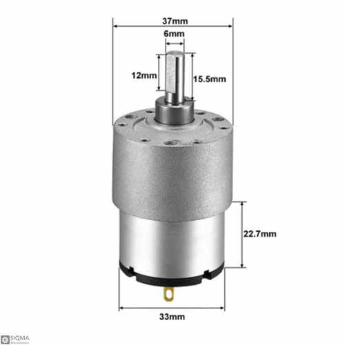 ASLONG JGB37520 12V DC Gear Motor With Encoder