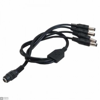 2 PCS 1 Female to 4 Male 5.5x2.1 DC Power Plug Converter Cable [40cm]
