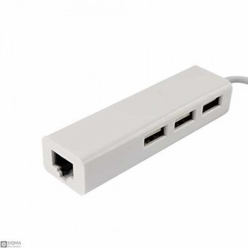 Micro USB to RJ45 Ethernet OTG Converter with 3-Port USB Hub