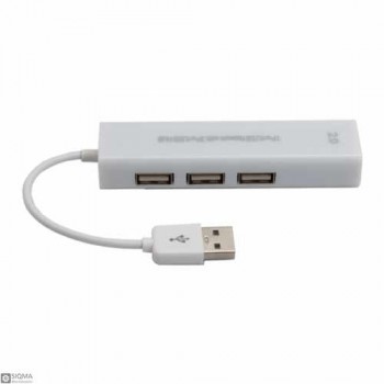 USB 2.0 to Ethernet Converter with 3-Port USB Hub