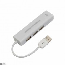 USB 2.0 to Ethernet Converter with 3-Port USB Hub