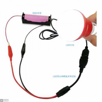 5 PCS Female USB to Crocodile Test Clip Converter Cable [34cm]