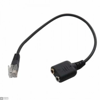 RJ9 Connector to Dual 3.5mm Audio Jack Converter Cable [25cm]