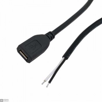 10 PCS Female Micro USB to 2 Pin Charging Cable [30cm]