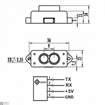 12m Seeed studio lidar distance sensor module