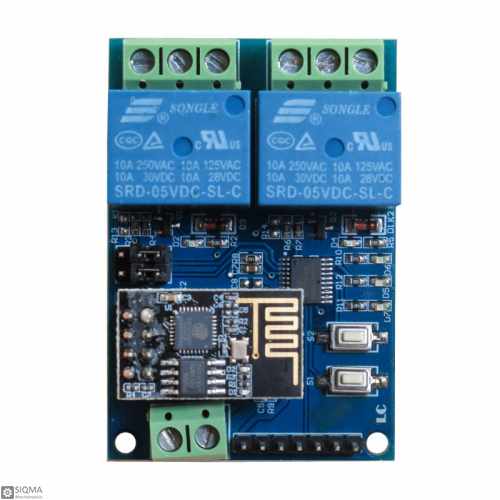 ESP8266 2 Channel WiFi Relay Module for IOT Smart Home [5V] [10A]