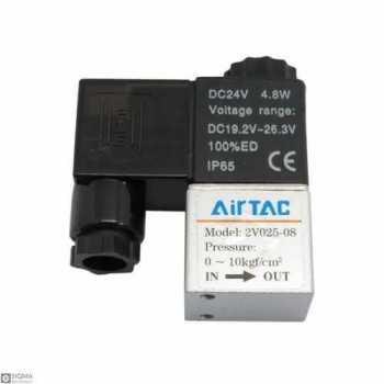Air TAC 2V025-08 Pneumatic Solenoid Fluid Control Valve [24V]