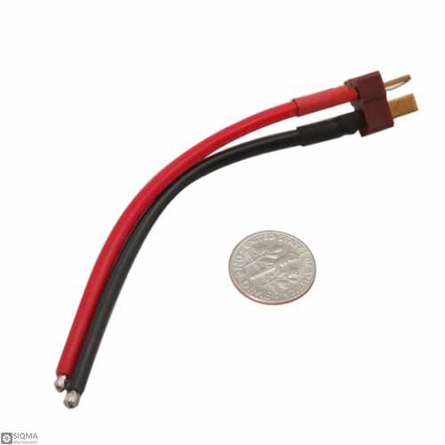 Amass Soft Silicone Wire T Plug [ 10cm 14AWG ]