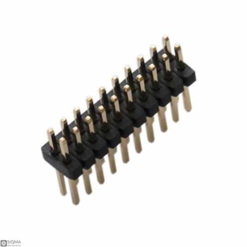 100 PCS 2X10 Straight Male Pin Header [ 1.27mm ]