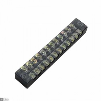 5x Barrier Terminal Block 12 Pole – 15A 600V TB-1512L, Screw Termination, 22-15AWG, PBT Body