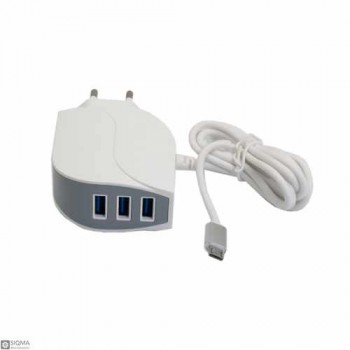 Ht-19 3 Port USB Fast Charger with Micro USB Cable