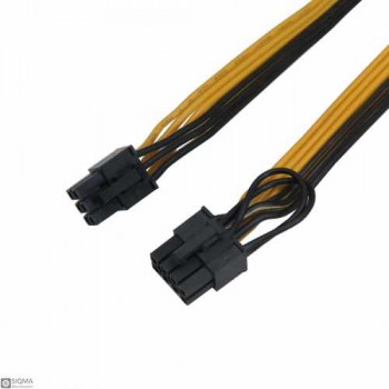 2 PCS 6-Pin to 8-Pin Graphics Card Power Supply Cable
