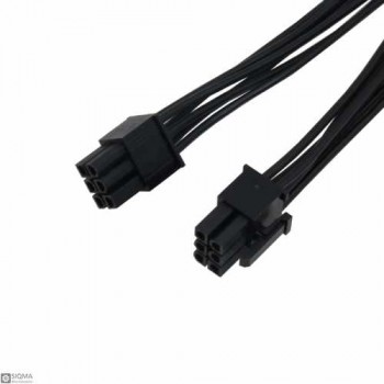 2 PCS 6-Pin to Double 6-Pin Graphics Card Power Supply Cable