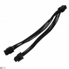 2 PCS 6-Pin to Double 6-Pin Graphics Card Power Supply Cable