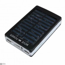 Double USB Port Solar Power Bank Kit with LED Panel