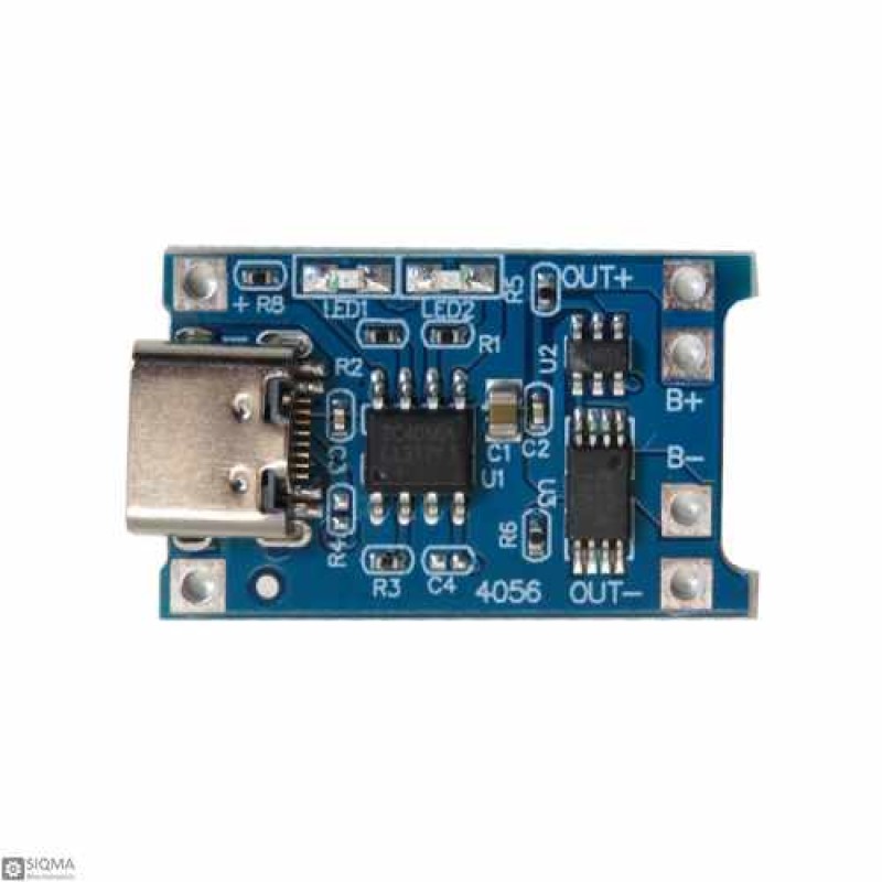 2 PCS TP4056A Lithium Battery Type C USB Charger Module